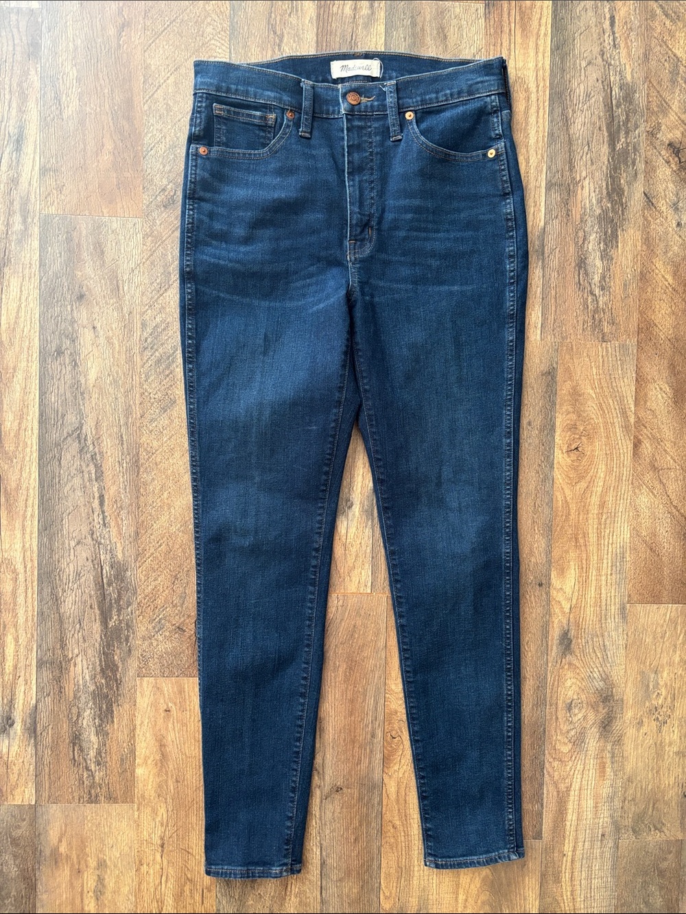 Madewell Dark Wash Denim 10” High Rise Skinny Jeans size 28